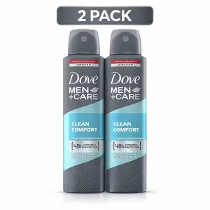 Dove Men+Care Clean Comfort Deodorant Spray 2 Pack