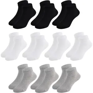 Unisex Kids Ankle Socks,Seamless Low Cut Sport & Everyday Socks for Boys Girls,Soft Breathable Cotton,10 Pairs