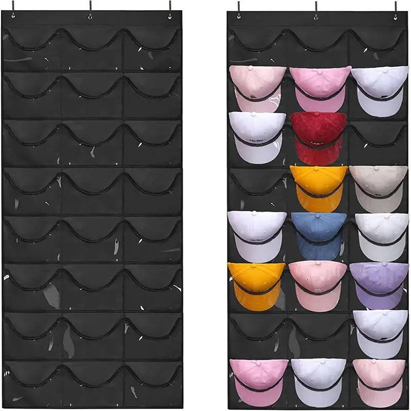 Grid Hat Racks Hangable Hat Storage Organizer, 1 Count Punch Free Multi Grid Hat ...