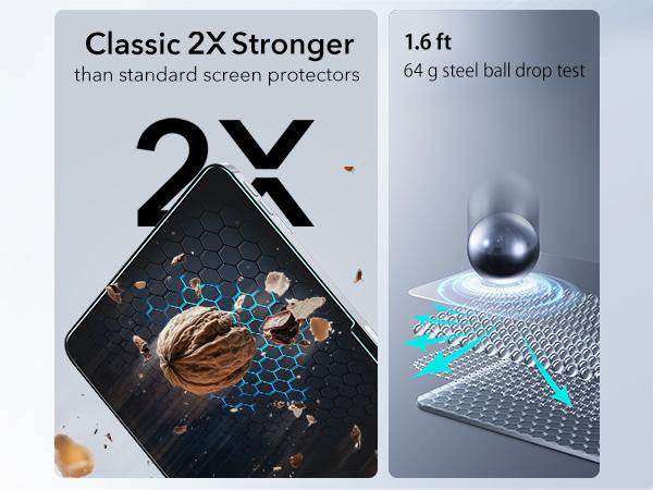 ESR Screen Protector for iPad Air 11"/13"&iPad Pro 11"/13"&iPad A16 11/10, Bubble-Free, Easy Installation, 9H Tempered Glass Film with UltraFit Tray