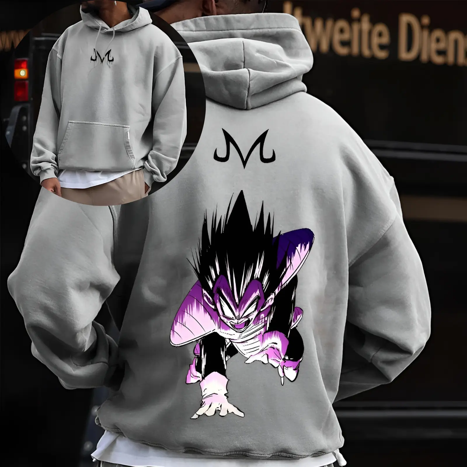 Majin Vegeta Hoodie, Dragon Ball Z Villain Mode, Anime Streetwear Drop, Dark Saiyan Graphic, Viral Cosplay Outfit, Shirts Men, Men's Top