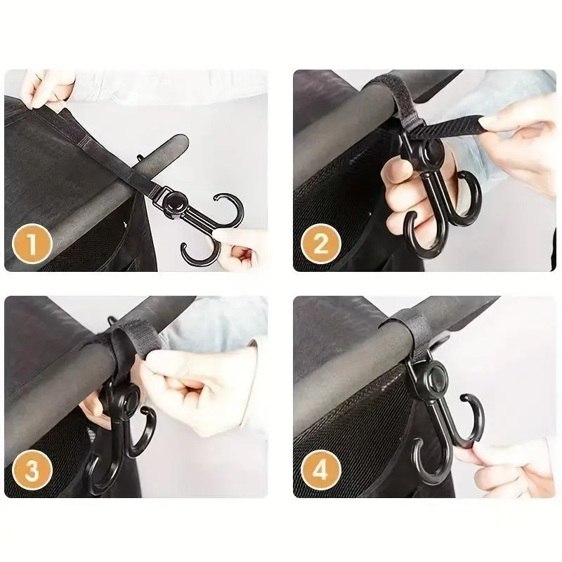 1pc Bicycle Motorcycle 360 Degree Automatic Rotating Hook, Multi-purpose Hanging Helmet Hook