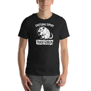 Emotional Support Possum Graphic Tee, 100% Combed Cotton, Casual Design, T-shirt Crewneck Short sleeve, Streetwear graphic tee unisex cotton graphic  tees