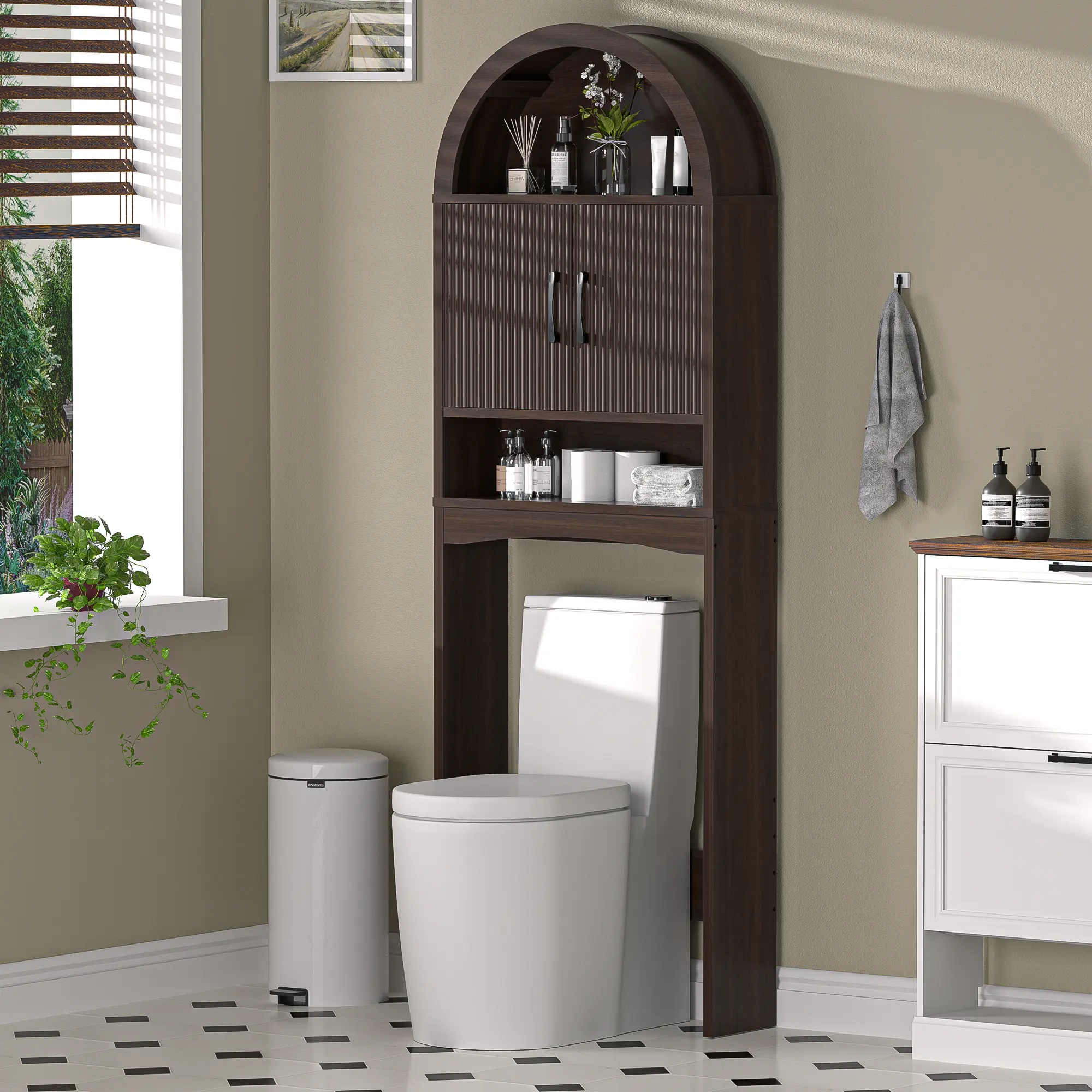 Coffee 23.7"L * 7.7"W * 69"H-Without tissue holder