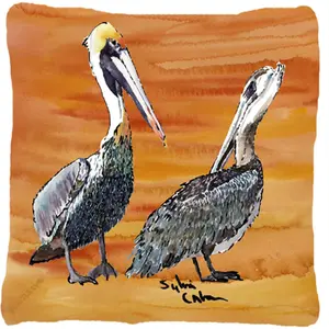 Carolines Treasures  14 x 14 in. Bird - Pelican Decorative Fabric Pillow