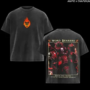Word Bearers - WARHAMMER 40K Traitor Legions Vintage Washed Unisex Graphic Tees, Casual Crewneck Short Sleeve Tee Men Gifts, Gift For Wargame Fan Fabric O