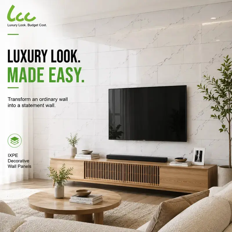 LCC Peel & Stick Wall Panels – IXPE Foam Tiles, Waterproof, Soundproof, Easy DIY, 3 Styles – 20/40pc
