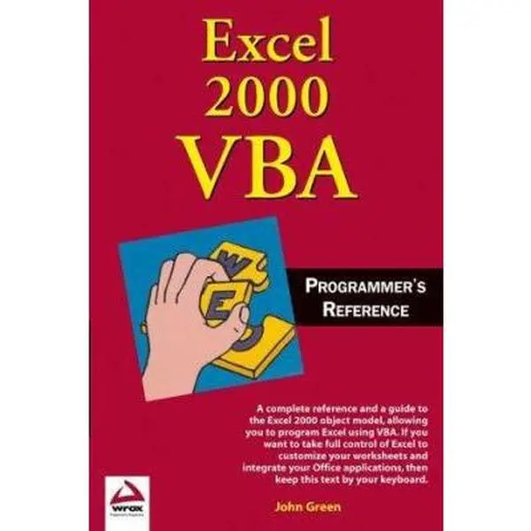 Used Excel 2000 VBA Programmers Reference Book - by John Green, Paperback, English - Books for Reading, Read, Tutorial