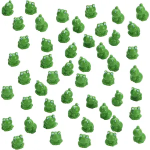 100 Pcs Mini Frog Garden Decor | Green Frog Figurines | Miniature Home Décor | Tiny Plastic Frogs | Fairy Garden Decor
