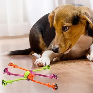 1 Pc Dog Rope Toys, Durable Cotton Interactive Chew Toys for Dental Health - Fun for Aggressive Chewers, Puppies, Small, Medium & Large Dogs, for Tug of War & Teeth Cleaning