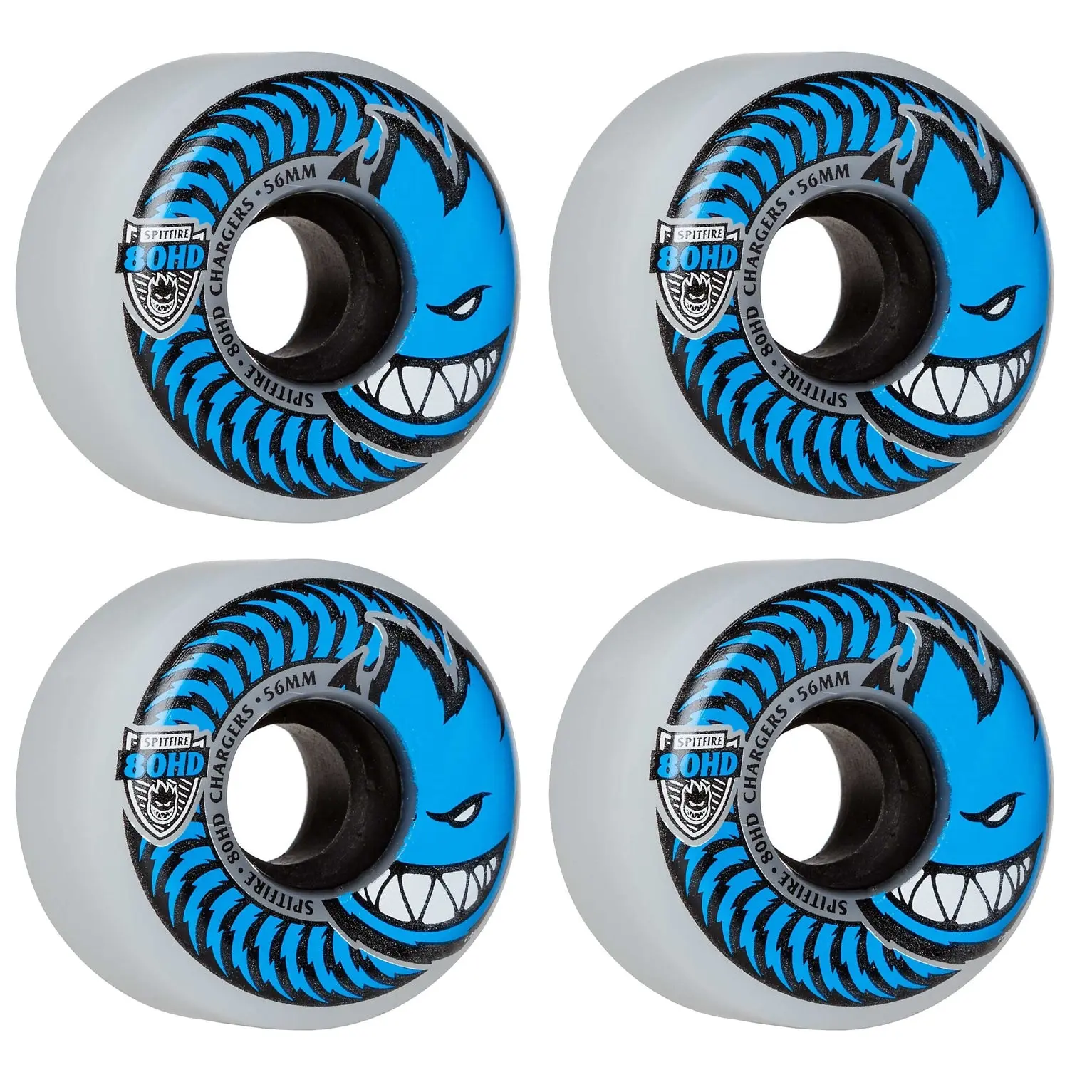 Spitfire Skateboard Wheels 56mm 80HD Conical Full Clear