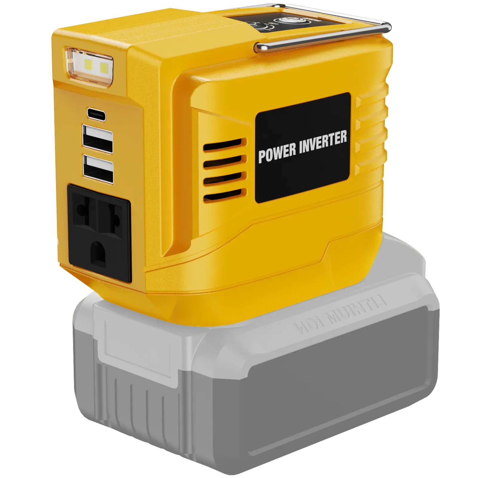 No Batteries200W Power Inverter for Dewalt 20V Battery, Battery NOT  Included, DC 20V to AC