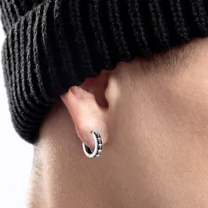 FaithHeart Skull Huggie Hoop Earrings For Men Women