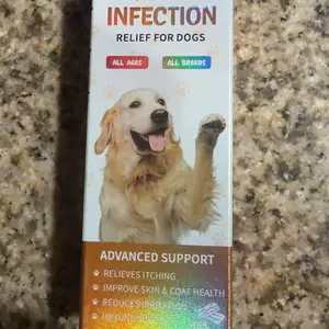 Dog Ear & Skin Relief Drops - Bacon Flavor 60ml - Soothes Itching Supports Healthy Ears Allergy Relief for Dogs Yeast Infection Relief Puppy Cleaner FallFreshness