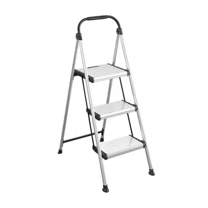 3 Step All Aluminum Step Stool，slip resistant steps，Lightweight，Weight Capacity of 225lbs