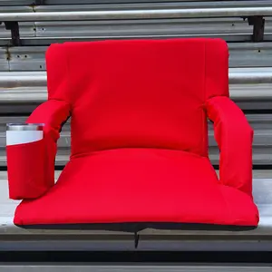 Red 23" Stadium Seat with Armrests