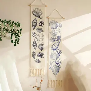 Shell Shaped Hanging Decor, 1 Count Sea Life Pattern Hanging Ornament, Wall Hanging Decor for Home Living Room Bedroom, Hangable, Wall Art Decor