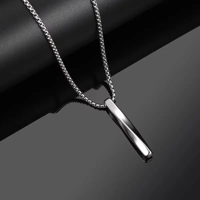 HipHop Mens Necklace Minimalist Spiral Chic Accessory