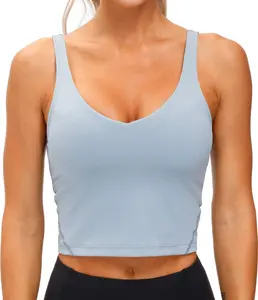 Womens' Sports Bra Longline Wirefree Padded with Medium Support
