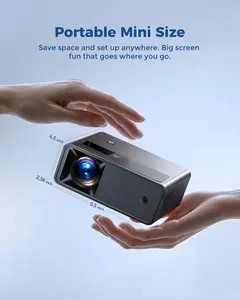 CiBest Mini Projector, 2025 New 1080P Full HD Portable Video Projector with 80% Lower Fan Noise, 200" Giant Screen Home Theater Movie Projector for Outdoor/Indoor Use, Compatible with TV Stick/PS5/USB/HDMI