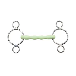 Shires Equikind Two Ring Flexible Gag Bit - Stainless Steel - Multiple Sizes 5