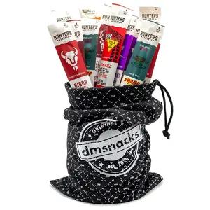 Exotic Meat Sticks Bag – 14 Wild Jerky Snacks in Reusable Canvas Bag