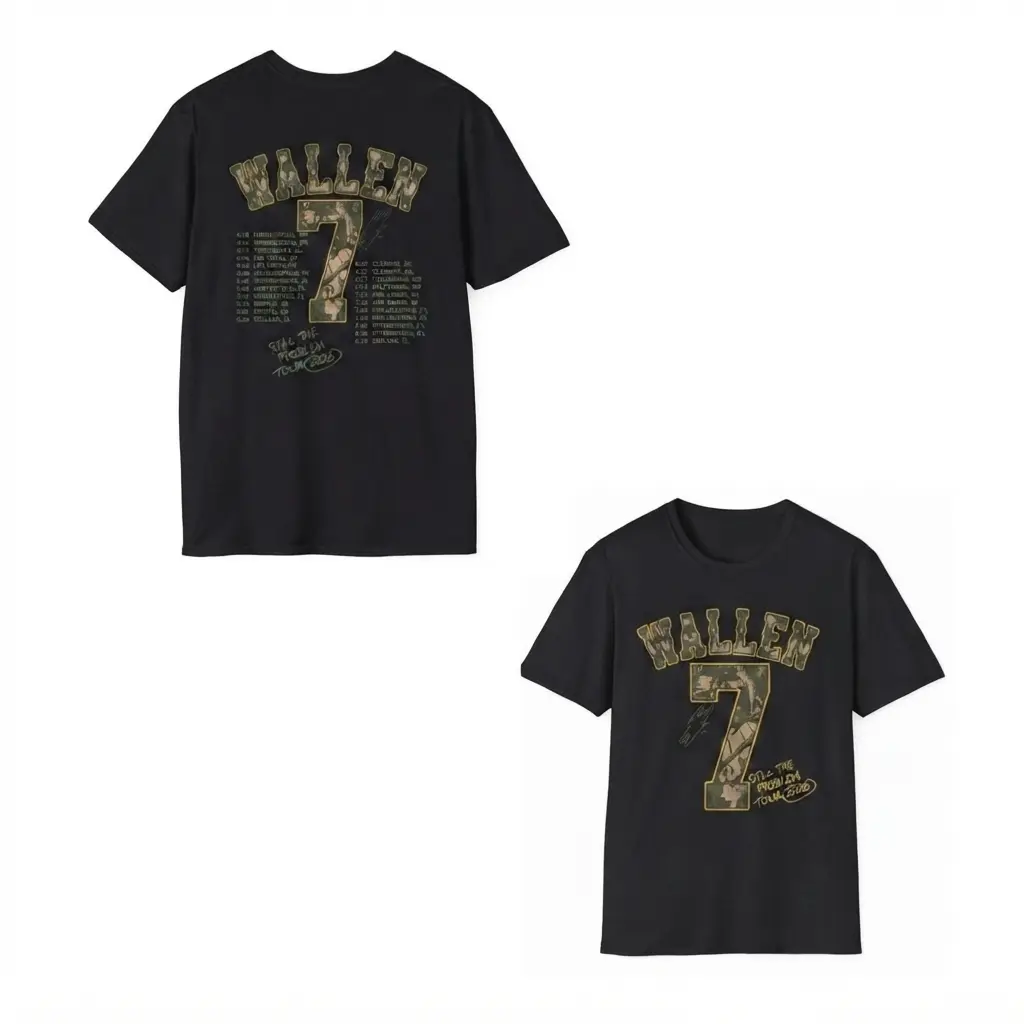 2026Wallen Still The Problem Tour T-Shirt, Active Sports Gym Workout Top