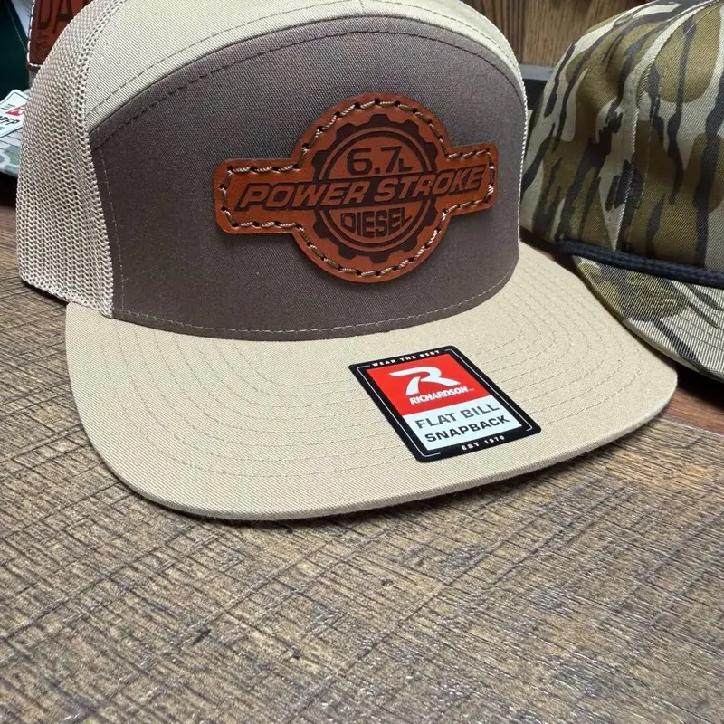 Powerstroke Ford Richardson 112 Trucker Mesh Snapback Hat F250 Superduty Diesel Ford Powerstroke truck hat richardson 112 Gray denim BLUE  main image 3