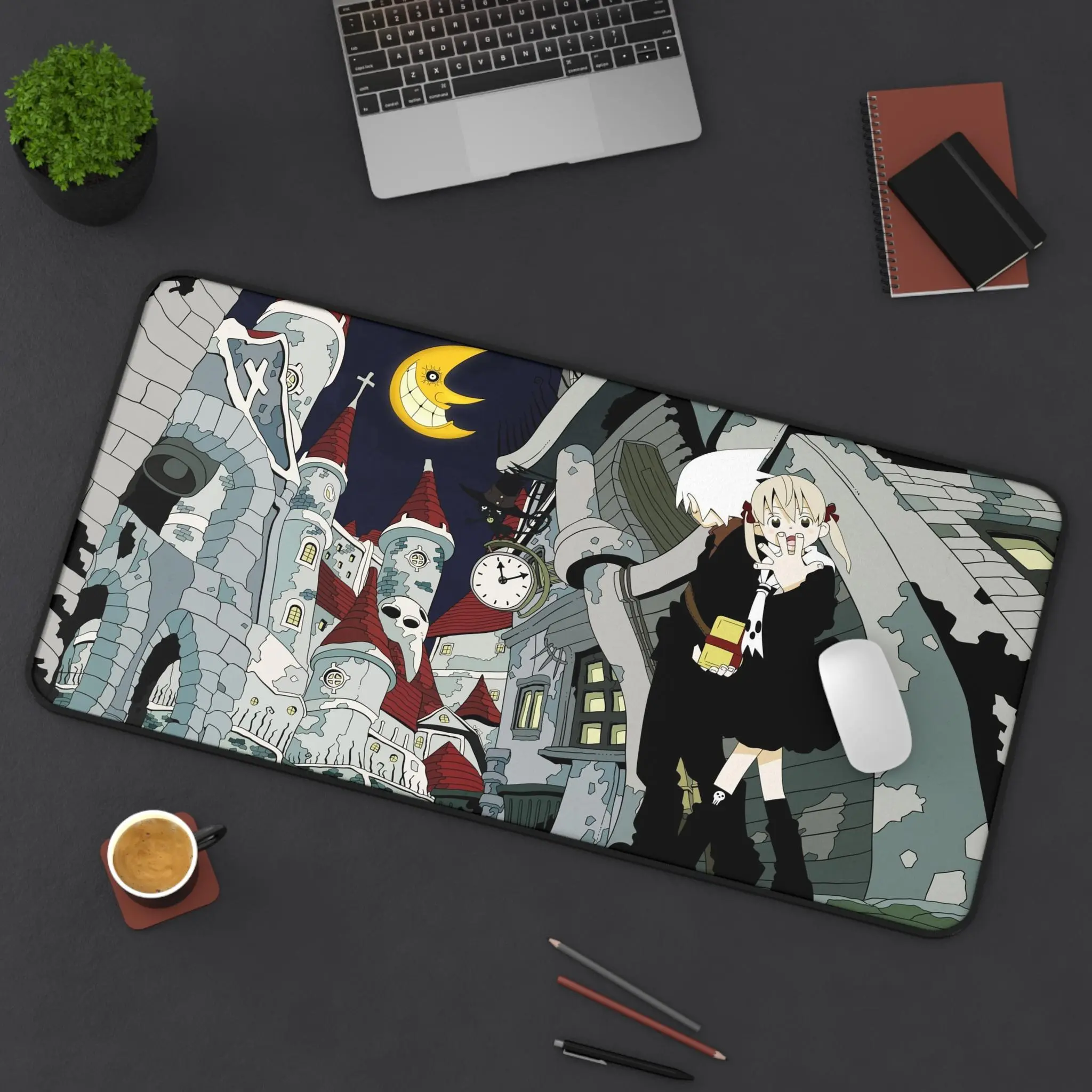 Soul Eater Anime Desk Mat, Funny Soul Eater Mouse Pad, Keyboard Mat, Funny Moon Anime Desk Mat For Office, Gift For Gamer