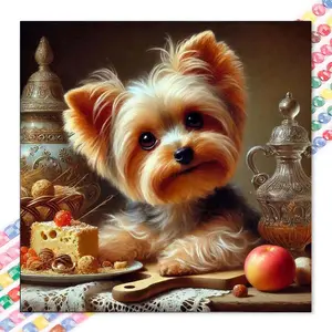 1pcs 5D DIY diamond painting kit, 5D diamond art set, DIY decoration, fruits, cheese, teapot. Diamond painting kit with full round diamonds DIY, mosaic, diamond art, DIY art home decor, suitable for Halloween and Christmas.