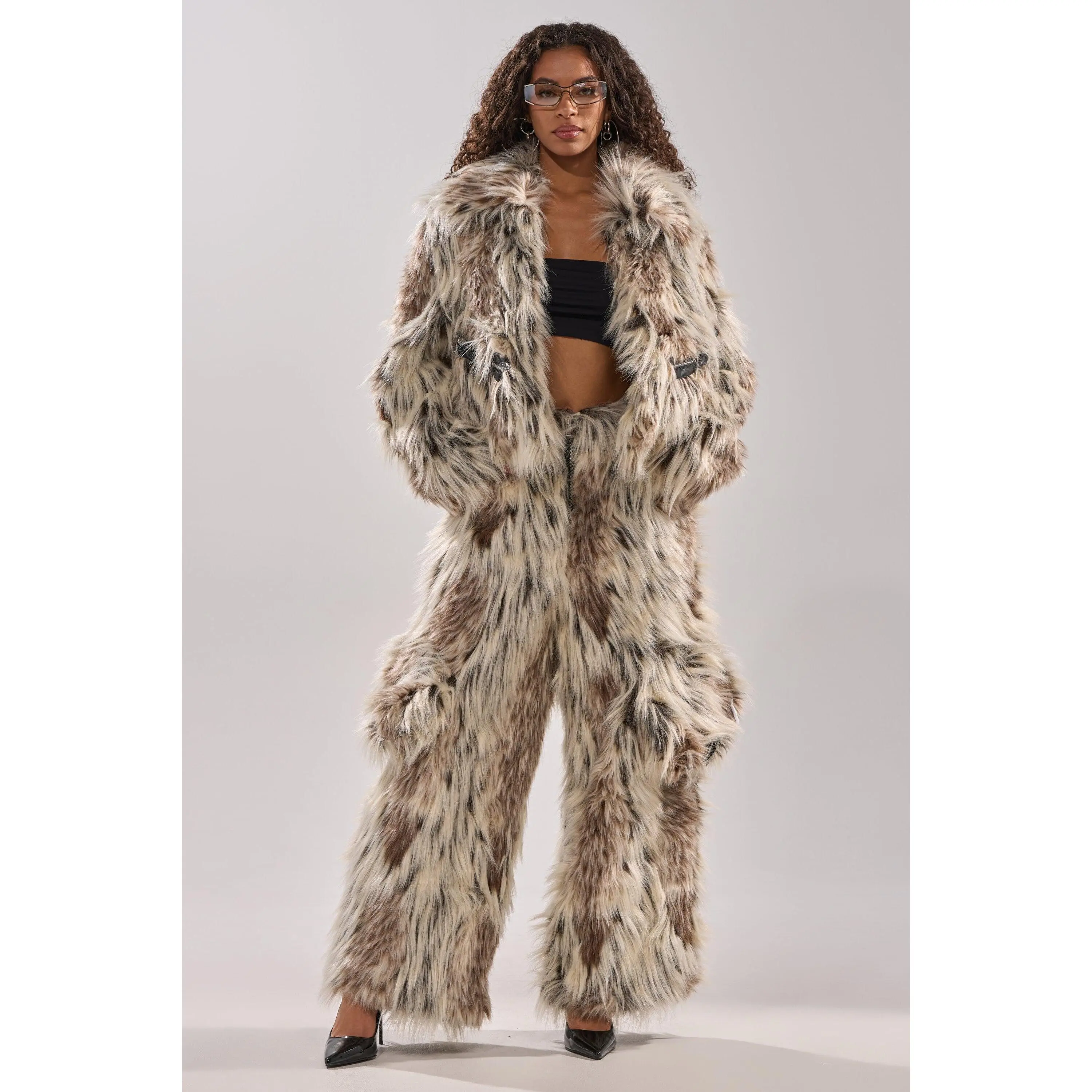 PARTICULAR TASTE FAUX FUR CARGO PANTS - TikTok Shop