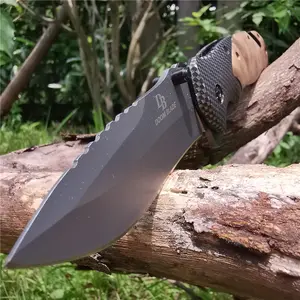 Folding 8Cr13 Steel Combat Knife Tactical  Knives Wood Handle Pocket Tools for Hunting Camping Survival Outdoor Everyday Carry slim pocket