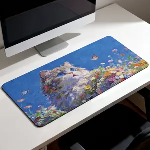 LIVEKEY Large Gaming Mouse Pad  Cute Pineapple Design  Non-Slip Base & Stitched Edges for Gaming  Office Use  26x21cm Desk Aesthetic Accessory  Gaming Mousepad