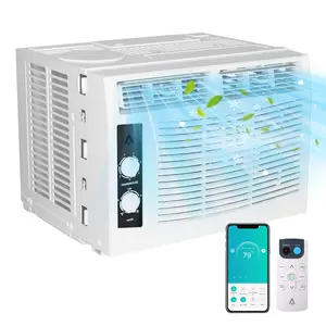 5000 BTU Window Air Conditioner - Cools up to 150 Sq.Ft, Quiet & Energy Efficient AC Unit, 7-Speed Controls & 3 Modes, Reusable Filter, Easy Installation Kit Included, 115V