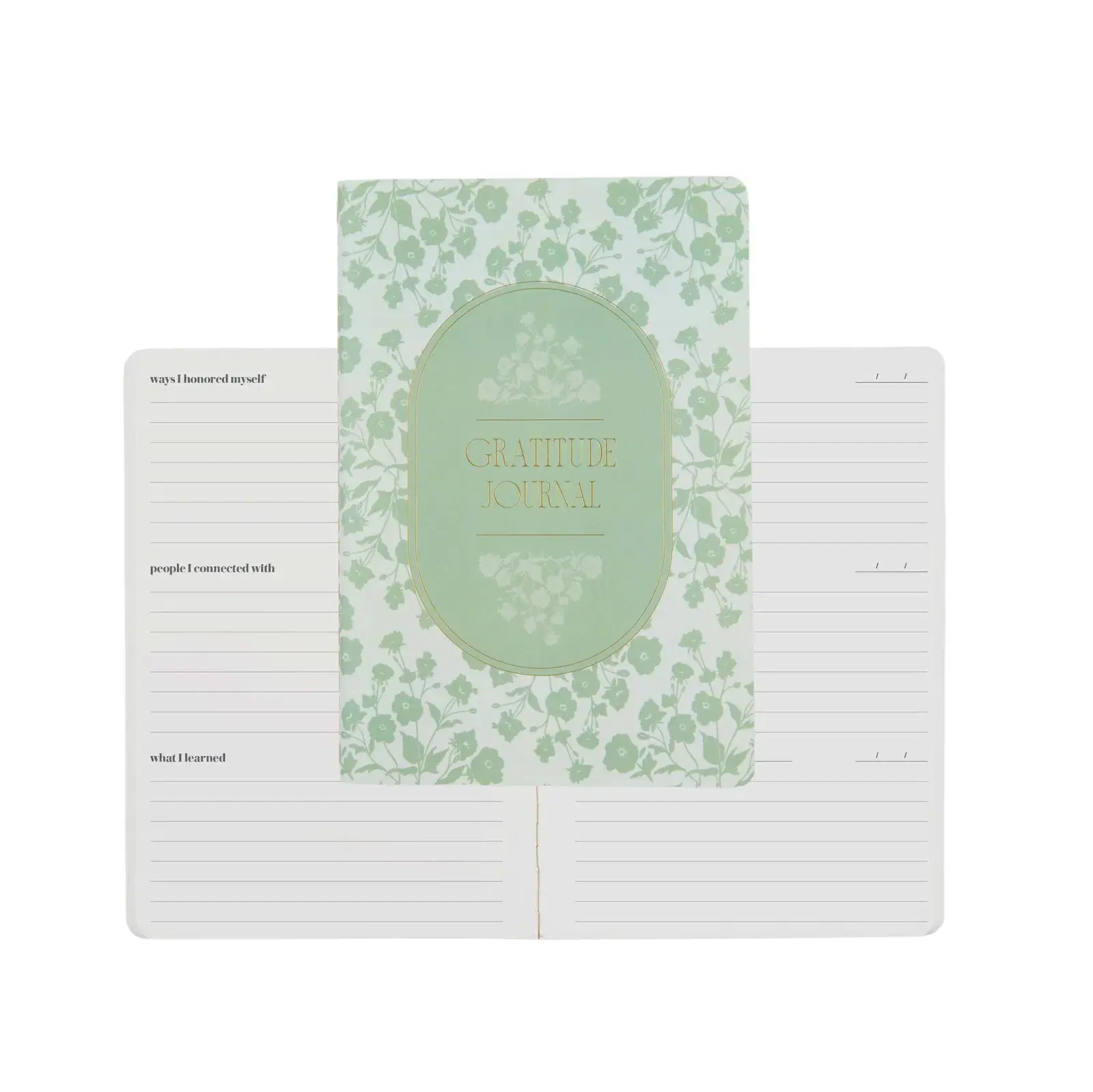 Gratitude Notebook Planner, Petite Hardcover Journal with Bouquet Wallpaper Design, Office Stationery Supplies for Personal Organization