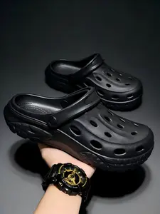 Trending on TikTok 2026 Men's Chunky Platform Clogs Non-slip Breathable Waterproof Summer Work Shoes