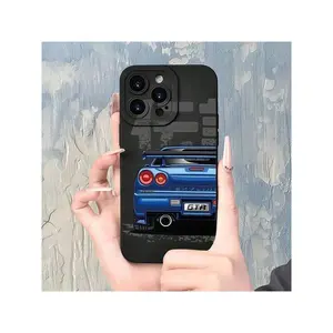 1pc Blue GTR Sports Car Black Shock Proof Phone Case Suitable For IPhone17/IPhone17 Air/IPhone17 Pro/IPhone17 Pro Max/16 Pro Max/15 Pro Max/14 Pro Max/13 Pro Max/12 Pro Max/11 Pro Max