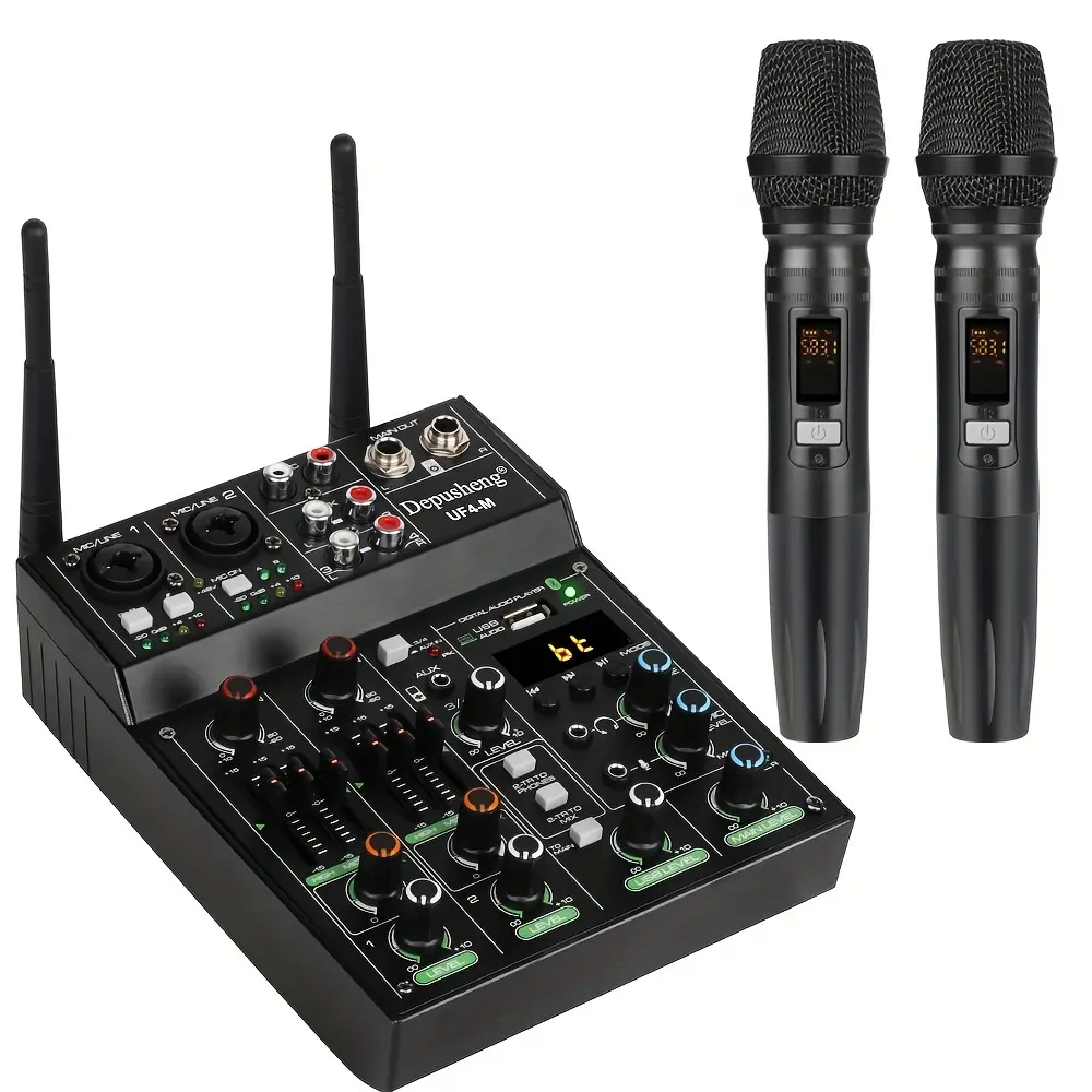 New Depusheng Uf Studio Audio Sound Mixer Board 4 Channel Conference audio equipment