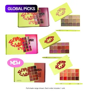 [Made by Mitchell] Cupid Cases Lip Palette | 15-Pan Cream Matte Lipstick Palette for Pro-Level Lip Combos Cosmetic #GLOBAL PICKS