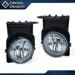 CROSSDESIGN Bumper Fog Light Lamp Left+Right Fit For 03-06 GMC Sierra 1500 2500 3500 Pickup