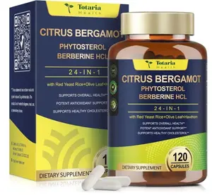 Citrus Bergamot Supplement for High Cholesterol - Italian Citrus Bergamot & Plant Sterols Stanols Natural Way to Balance Cholesterol Level, Vegan, Non-GMO, 120 Counts