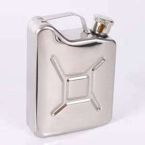 Stainless Steel Hip Flask, 1 Count Portable Oil Jug Shaped Oil Flask, Outdoor Camping Oil Flask, Drinking Flask for Home Kitchen Party