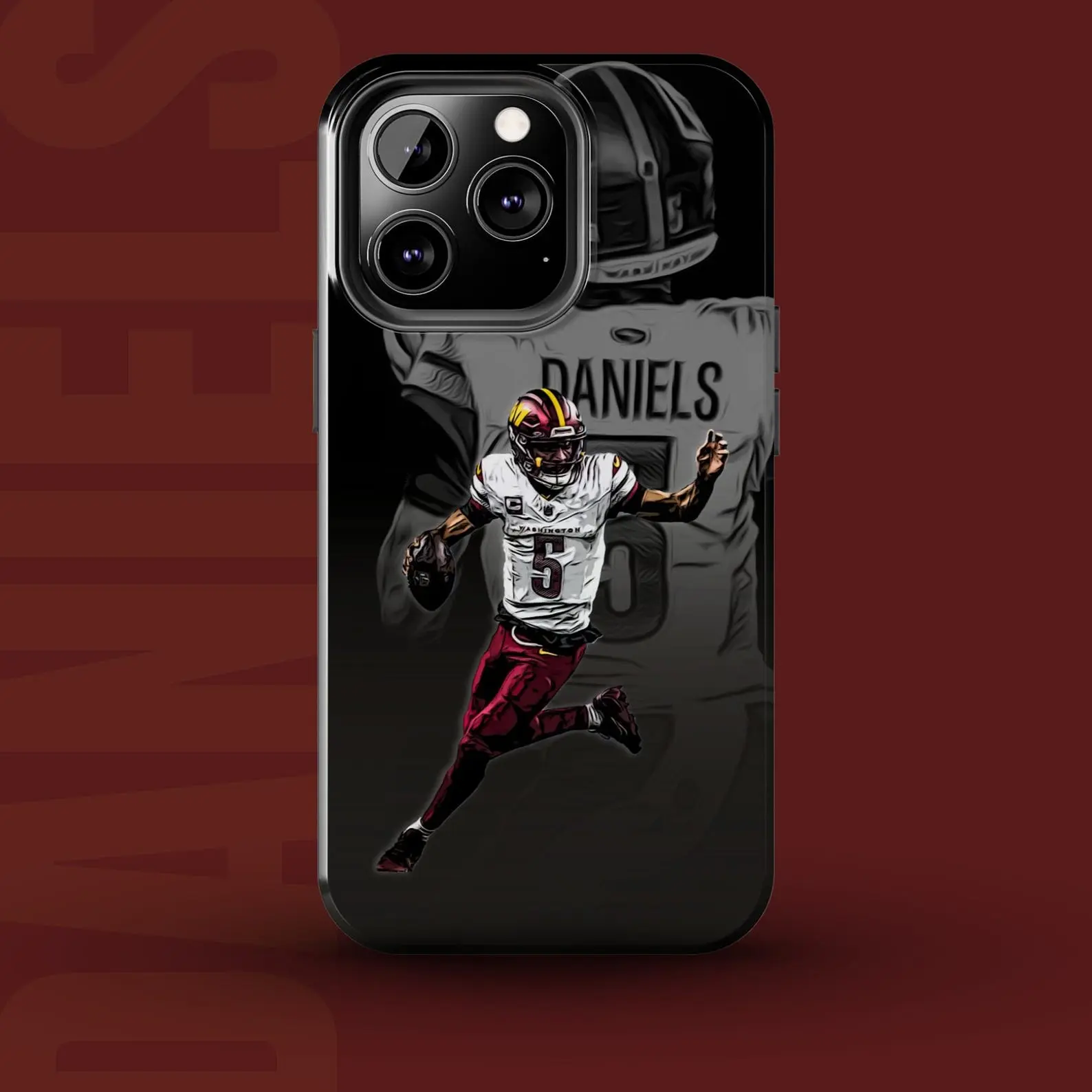 Jayden Daniels Phone Case Football Cover Compatible iPhone X 11 12 13 14 15 16 Plus Pro Max screen protector Shockproof Protection