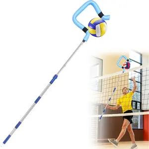Volleyball Spiking Trainer - Adjustable Length 62" to 85", Ideal for Serving, Spiking & Jumping Drills, Realistic Ball Feel -   Equipment for Beginners & Professionals (No Ball)
