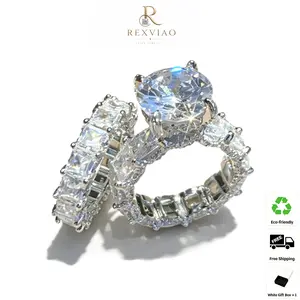 Rexviao Women's 2-PC Stackable Cubic Zirconia Dainty Stacking Finger Rings - Artificial Gemstone Jewelry, Promise Rings for GF, Gifts for Women, Love Symbol Accessories for Significant Celebrations, Stackable Finger Rings
