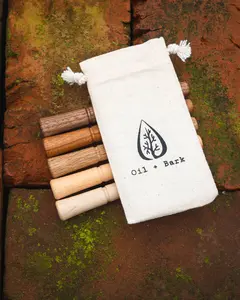 Oil + Bark - Beech Wood Aromatherapy Inhaler - Starter Kit with Cessation Essential Oil Blend to Assist Sleep, Relaxation, Nicotine Cravings