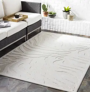 Benzonia 3D White Zebra Rug