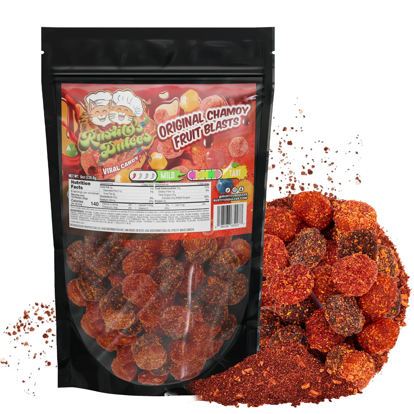 Original Chamoy Gushers - Rustito's Dulces Fruit Blasts Original Chamoy Gushers - Rustito's Dulces Fruit Blasts