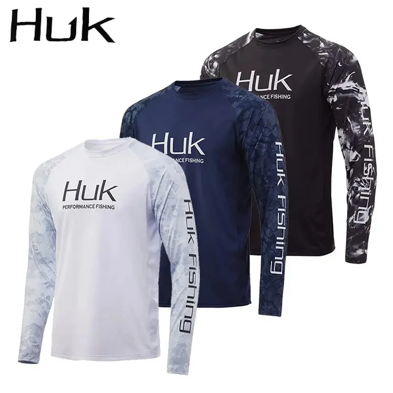 Fishing suit men's new summer upf+50 ice silk lightweight breathable quick drying fishing long sleeved lure fishing suit shirt