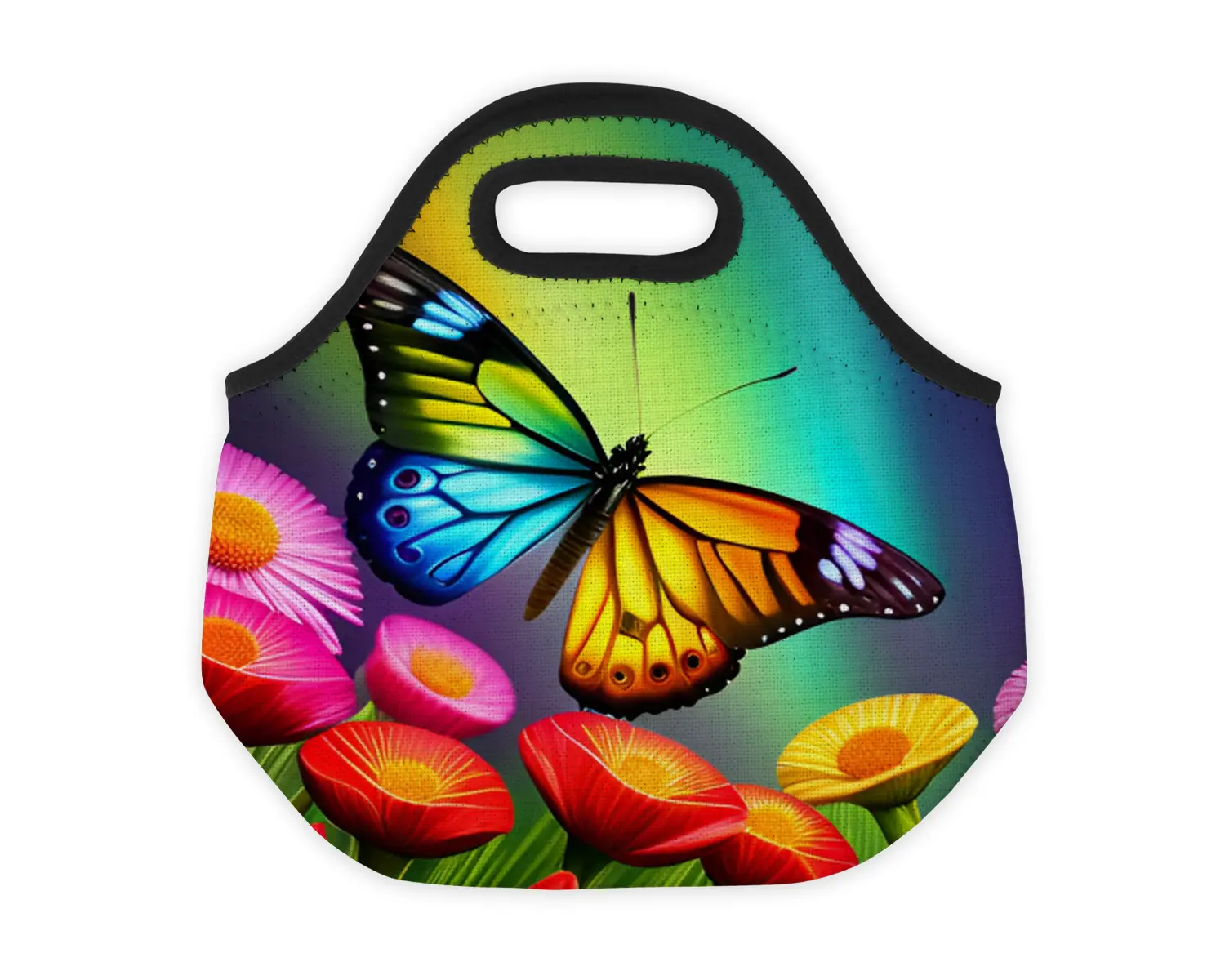 Custom Photo Neoprene Double Sided Lunch Tote